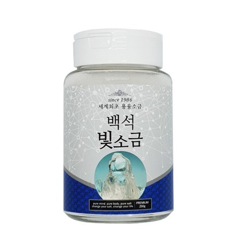 백석빛소금 - 백석빛소금 1000도씨 용융소금 용기형250g 불순물제로, 1개, 250g