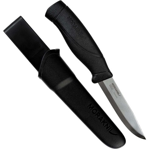 일본직배 Morakniv 캠핑 나이프 컴패니언 헤비 듀티 스테인레스 스틸 두께 3.2mm, 1개