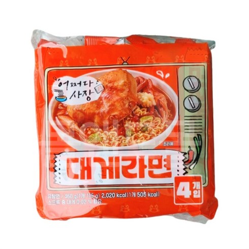 어쩌다 사장 대게라면 (115g x 4개입) x 1봉 (미니약과증정), 4개