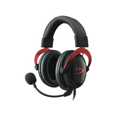 Hyper X 클라우드 II 유선헤드셋, Black + Red
