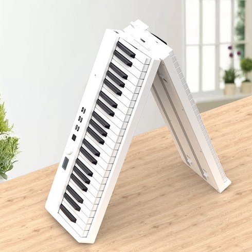 미스팜 88건반 접이식 디지털 피아노 전자 건반 입문용 키보드 휴대용 가정용 연습용 전기, 블랙
