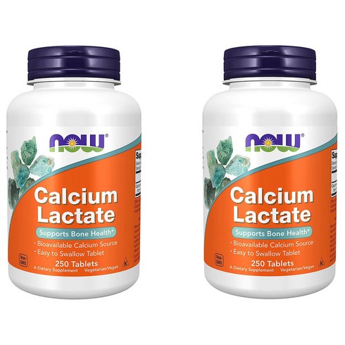 나우푸드 젖산칼슘 250정 x 2통 Calcium Lactate, 2개, 250개