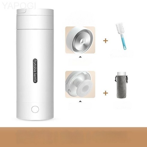 2023년 가성비 최고 여행용전기포트 - 전기포트 소형 가정용 가열 물컵 여행 사무실 숙소 보온 미니 물끓이기 물병, 뚜껑을 열고 물을 끓이다 (자동 단전) 400밀리리터