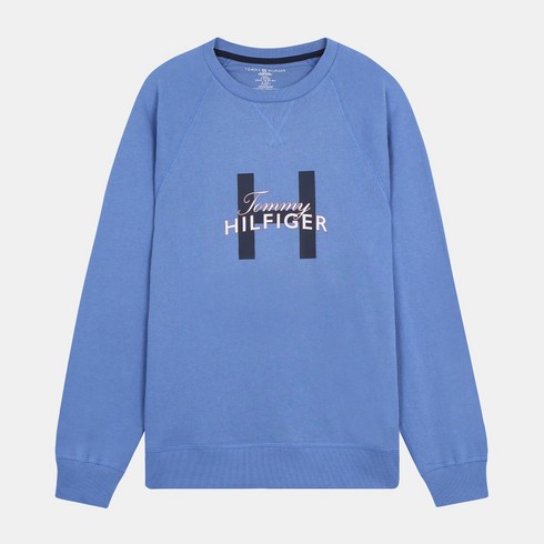 타미힐피거 남성용 H로고 맨투맨 블루 09T4151 BLUE DAWN