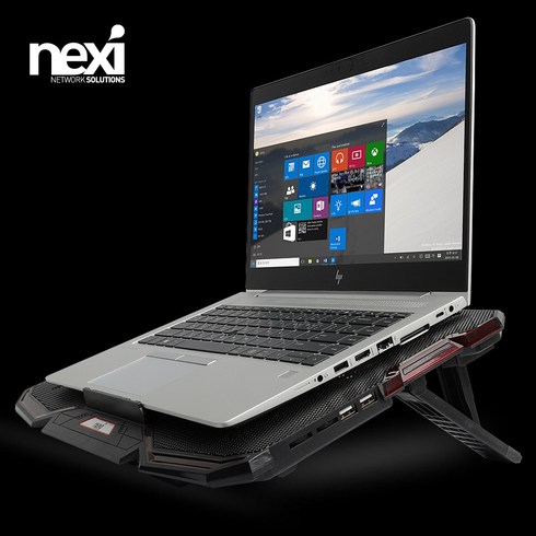 노트북 쿨러 거치대 쿨러 5개 쿨링패드 USB전원 NX1027