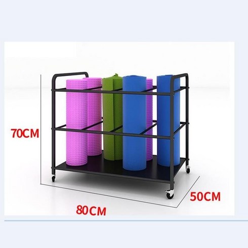 요가 매트 정리대 거치대 수납함 스탠드 헬스장 운동, (80*50*70CM) - 12개 수납 가능