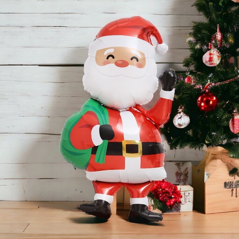 2023년 가성비 최고 산타할아버지풍선 - 하하홈파티 초대형산타 은박풍선 1.5m, 1개