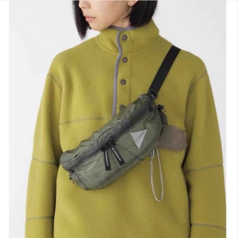 앤드원더백팩 - and wander 앤드원더 sil waist bag 실 DNPDLTMXM 힙색 백팩 사코슈 고프코어
