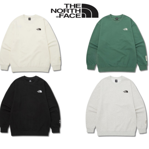 (매장정품) 노스페이스 남여 공용 라운드 티셔츠 루즈핏 스웨트 맨투맨 에센셜 EX 스웻 셔츠
