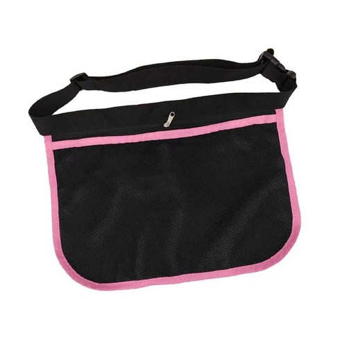 테니스 공 홀더 피클볼 허리 엉덩이 가방 메쉬 가방 피클볼 허리 파우치, 분홍색, 35cmx26cm, 옥스포드 천