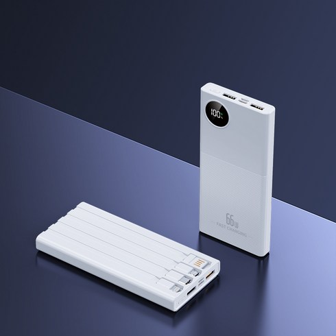 PYHO 보조배터리 20000mAh 30000mAh대용량 66w 급속충전 국내배송, 흰색