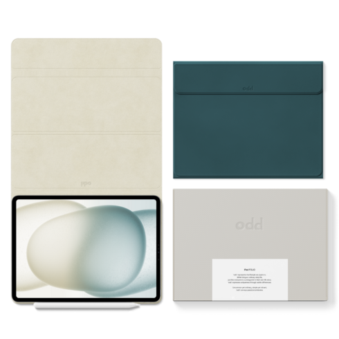 어썸디자인 오드 아이패드 폴리오 케이스, 토프 그린