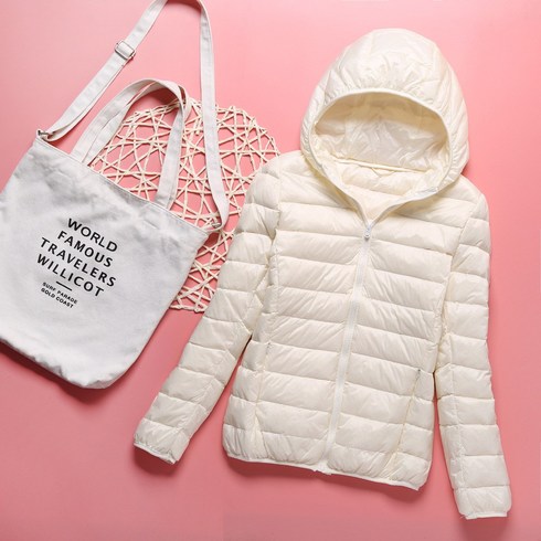 PEARL PANDA 여성 후드 오리털 다운 경량 패딩