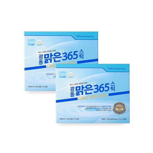 광동맑은365 스틱 2박스[60포] 2개월 / 미세먼지 목관리 목건강, 300g, 2개