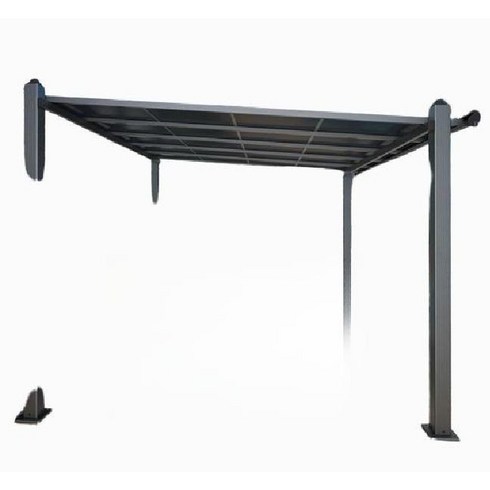 어닝 차양막 비막이 캐노피 농막 비가림막 스카이어닝 테라스 카페 썬룸 아웃도어 전원주택, 1.알루미늄합금 3X3미터 썬가드 높고낮은차양