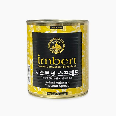 제원 체스트넛 스프레드1kg 마롱 크림 밤 스프레드, 1kg, 1개