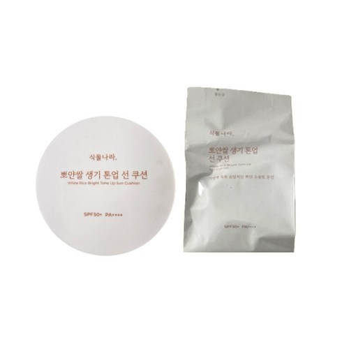 [식물나라 산소수 생기톤업선쿠션 2color 택1 (본품 15g+리필 15g)(2206), 리필기획 01호 뽀얀화이트, 15g