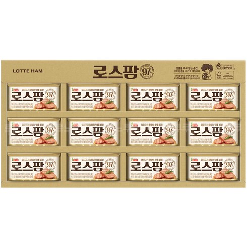 2023년 가성비 최고 롯데선물세트 - [롯데] 로스팜 12호 햄선물세트 (쇼핑백 포함), 4세트