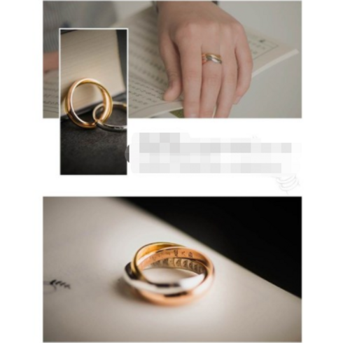 로즈 골드 3링 광명진언 티타늄 재물 행운부적 불교 커플반지 무사고 티벳, 행운반지 사이즈 10