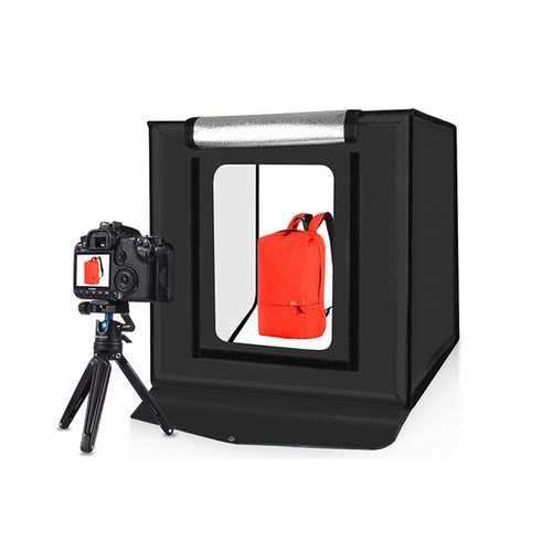 PULUZ 포토박스 포토부스 미니 스튜디오 LED 제품촬영, 블랙(80cm x 80cm), 1개