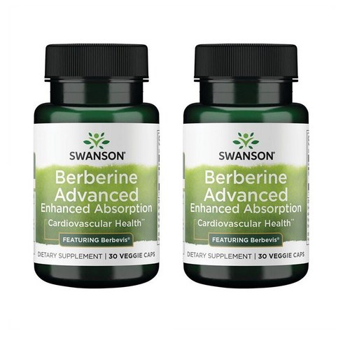 Swanson Berberine Advanced Enhanced Absorption 스완슨 베르베린 어드밴스드 인핸스드 앱솔션 30정 2개, 30개