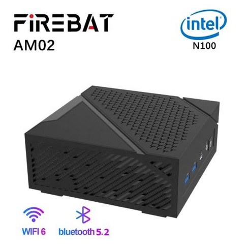 am02 - DARAM 미니 PC 데스크탑 컴퓨터 AM02 인텔 N100 CPU 4 코어 스레드 8GB 16GB 256GB 512GB DDR4 WIFI6 BT52 HDMI RJ45 Minipc, 없음, 없음, 1) 8GB 256GB  블랙EU, 1) 8GB 256GB  블랙EU