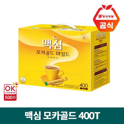 맥심모카골드400 - 맥심 모카골드 마일드 커피믹스, 4박스, 100개입, 12g