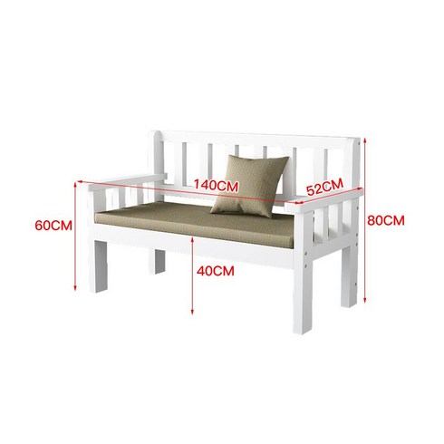 거실벤치 벤치의자 등받이없는쇼파 패브릭 벤치형소파 벤치형쇼파 벤치소파 벤치쇼파, 다른, 길이 140  너비 52  높이 80  환경 보호 흰색