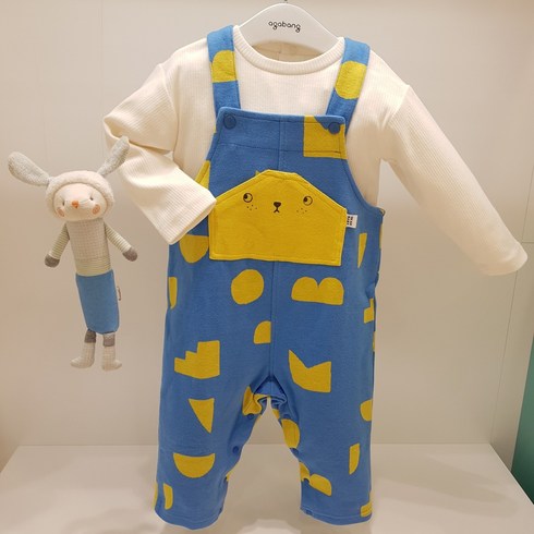 아가방 60% 봄 베이비페어! 슬림한 골지 티셔츠+봄 상큼하게 멜빵바지 상하세트! 유아 봄 외출복 이쁜 컬러로 상큼하게 오버올 상하복! 외출복으로도 좋아 편한 놀입고도 좋아