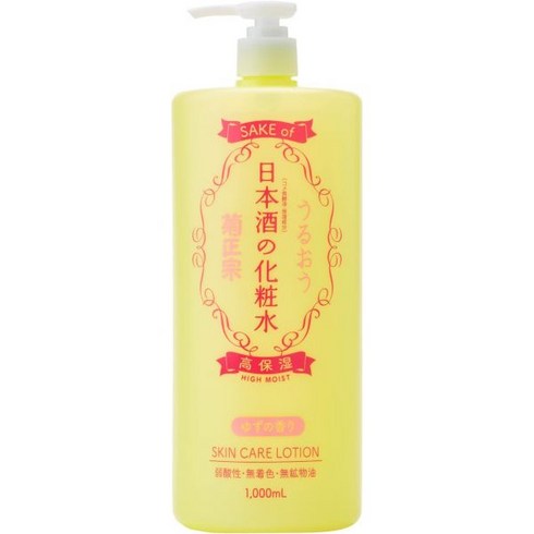 SAKE of Kiku Masamune 사케 로션 고보습 유자 향 33.8 fl oz(1 000 ml) 세라마이드 대용량 펌프