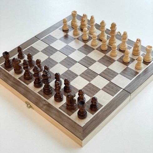 체스의정석 - 접이식 고급원목자석체스게임 소형 대형 캠핑용 한글설명서포함 CHESS게임, 1개