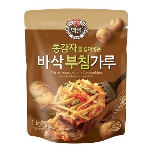 (상온)[백설]통감자바삭부침가루1kgx3, 1kg, 3개