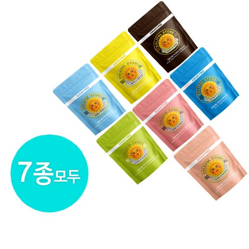 [무료배송]자일리톨 스톤 혼합 지퍼백 7종 세트, 4개