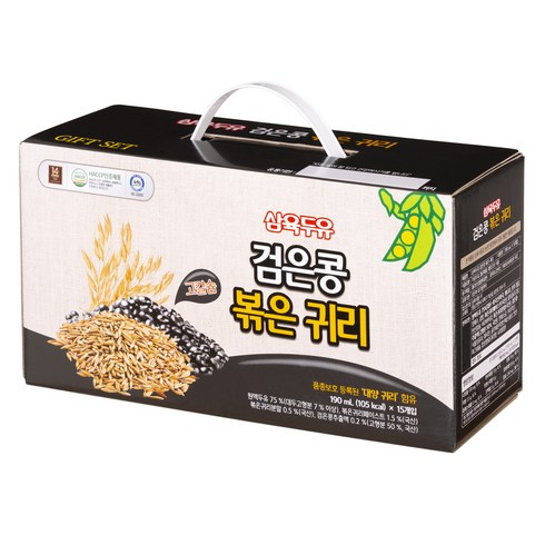 삼육두유 삼육 검은콩볶은귀리두유 190ml 60팩, 60팩 190ml