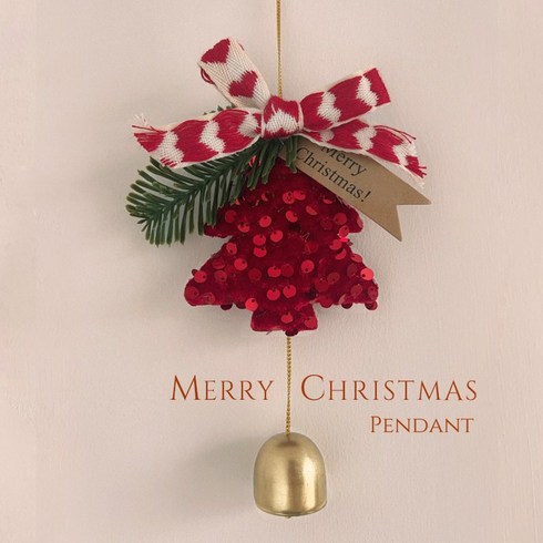유유라키 크리스마스 방울 벽걸이 차걸이 오너먼트 트리장식, 레드반짝이, 1개