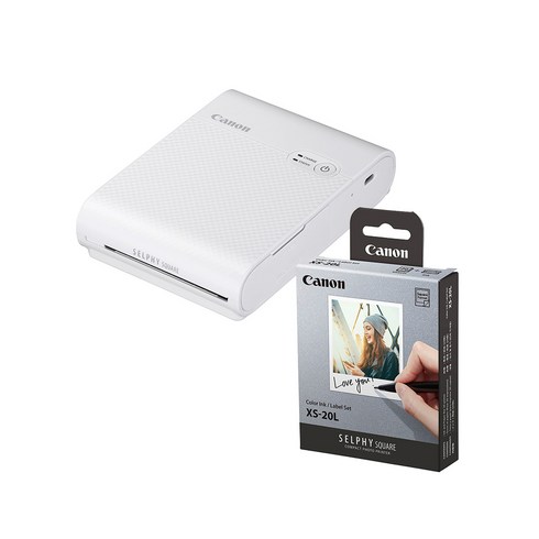 [캐논] 정품 SELPHY SQUARE QX10 [화이트] + XS-20L 용지포함