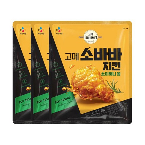 고메 소바바 치킨 소이허니 봉 300G x 3개, 18개