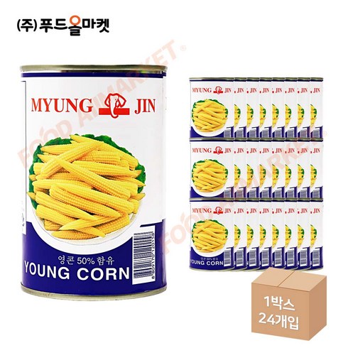 푸드올마켓_ 코끼리 영콘 400g 한박스 (400g x 24ea), 24개