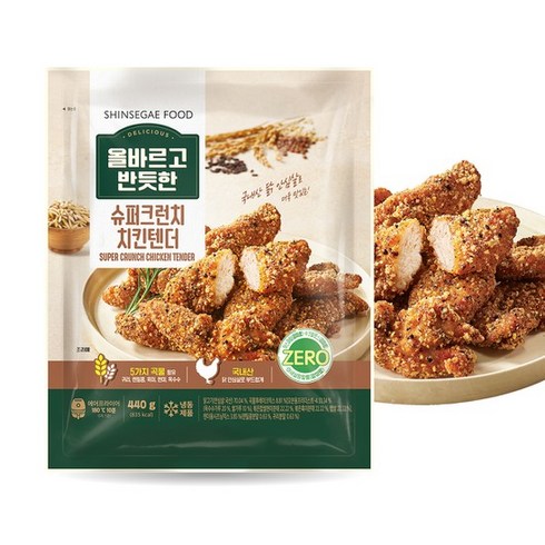 올바르고반듯한 슈퍼크런치 치킨텐더 440g x 3봉, 3개
