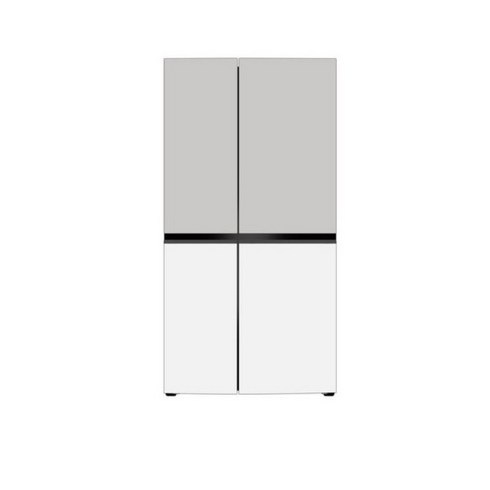 [색상선택형] LG전자 디오스 오브제컬렉션 양문형냉장고 S834AAA12 메탈 방문설치, 그레이 + 화이트, S834MGW12