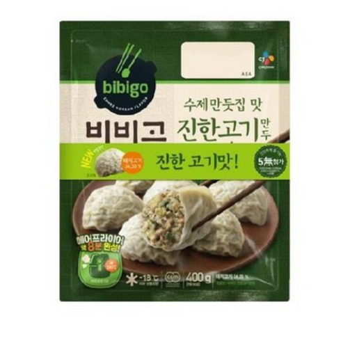 비비고 수제 진한고기 만두 400g, 2개