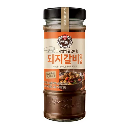 백설 돼지갈비 양념, 500g, 12개