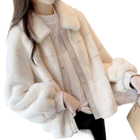 케이수 24FW 타임리스 밍크 스탠카라 자켓 - LXY모피 일체 밍크코트 여성 가을 겨울 따뜻한 밍크털 점퍼 코트 W9S03