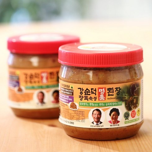 장독숙성 국산콩사용 강순덕찌개국된장 소포장 1kg, 2개