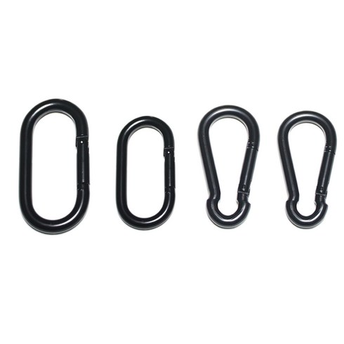 2023년 가성비 최고 타원형고리 - 타원형비너 블랙비너 검정비너 비너 카라비너 웨이트머신용 헬스장비너 헬스장비 헬스그립비너 헬스그립 고리 샤클 타원비너