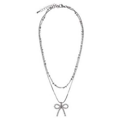 LUVISTRUE CH RIBBON NECKLACE(SILVER)