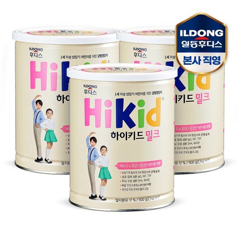 일동후디스 하이키드 밀크 영양식, 600g, 3캔