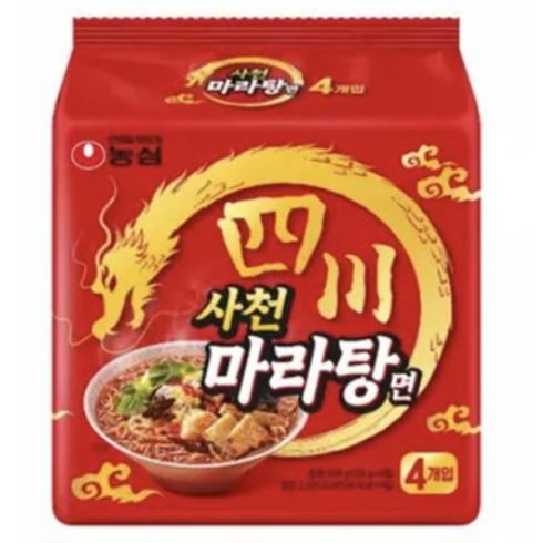 마라탕 본연의 맛을 집에서 간편하게 농심 사천 마라탕면, 4개