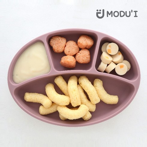블루마마 실리콘 유아 흡착식판, 핑크, 단품