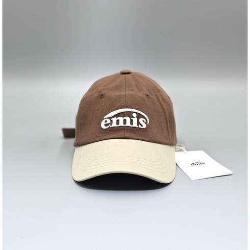 2023년 가성비 최고 emis모자 - EMIS 이미스 뉴 로고 믹스 볼 캡 베이지 브라운 국내배송